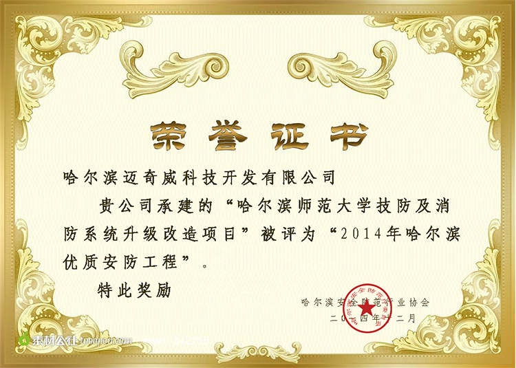 榮譽證書